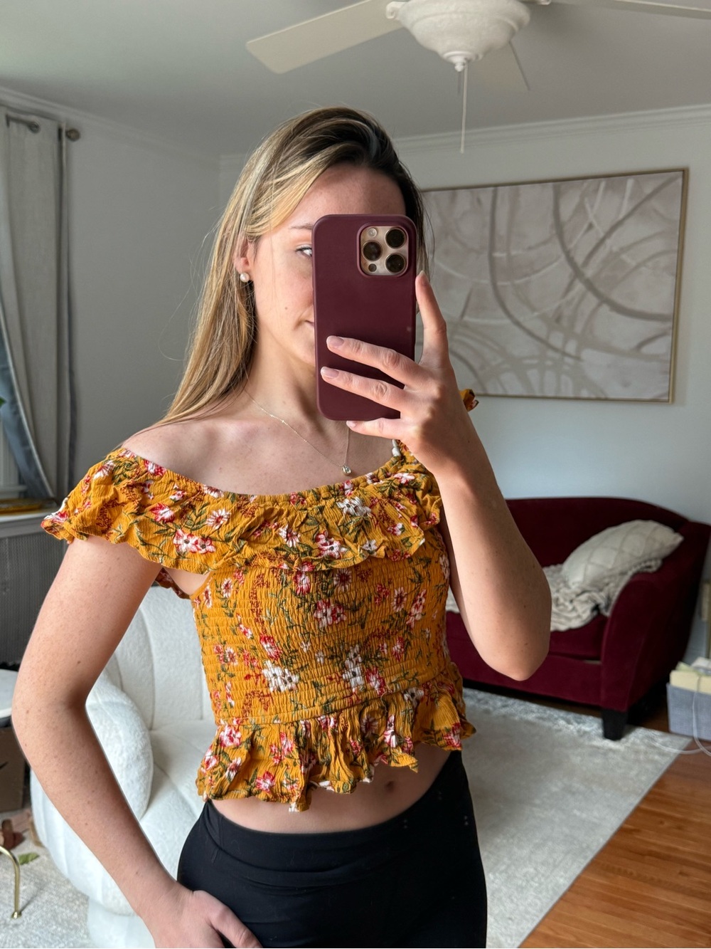 Crop top floral